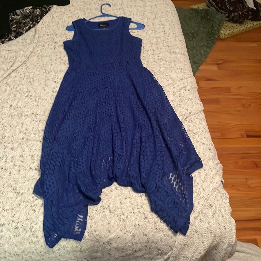Blue lace dress